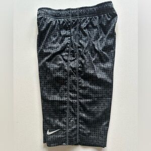 Nike Dri-Fit black patterned shorts in size YL